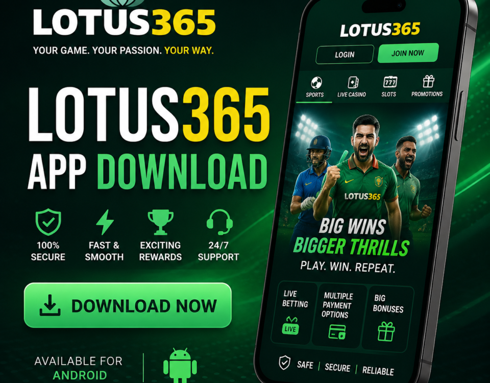 Lotus365 app download interface displayed on a modern smartphone screen