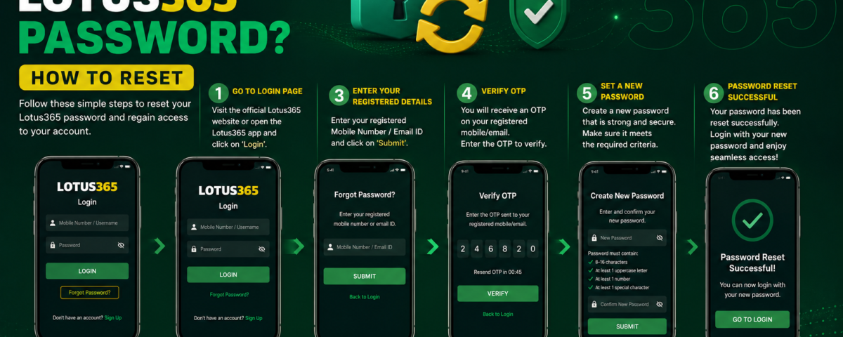 Forgot Lotus365 password—how to reset