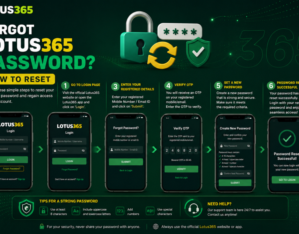 Forgot Lotus365 password—how to reset
