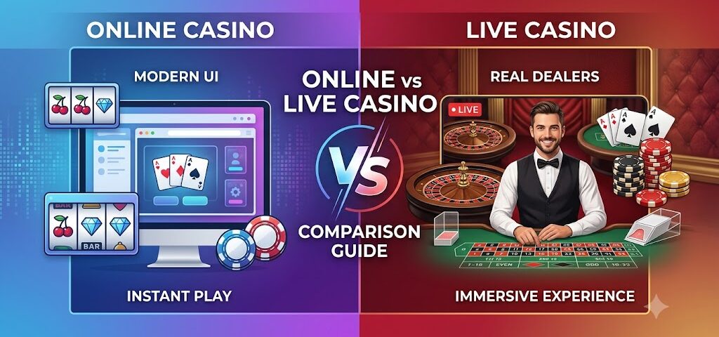 Online Casino vs Live Casino Comparison