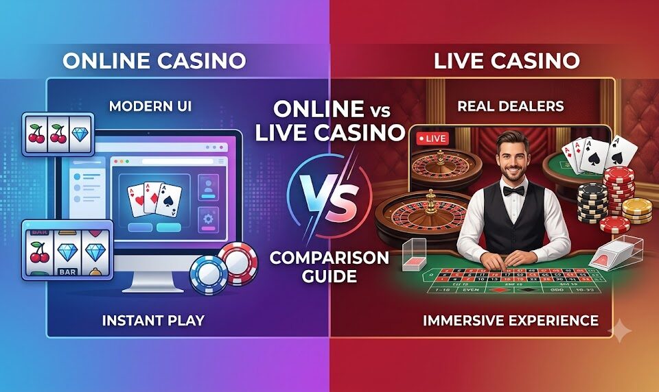Online Casino vs Live Casino Comparison