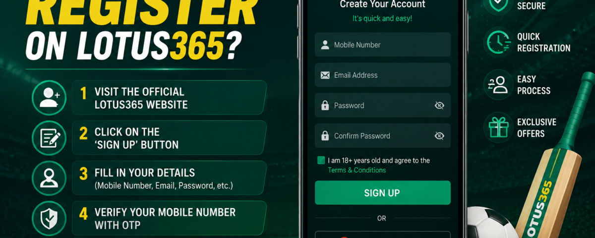 How to register on Lotus365?