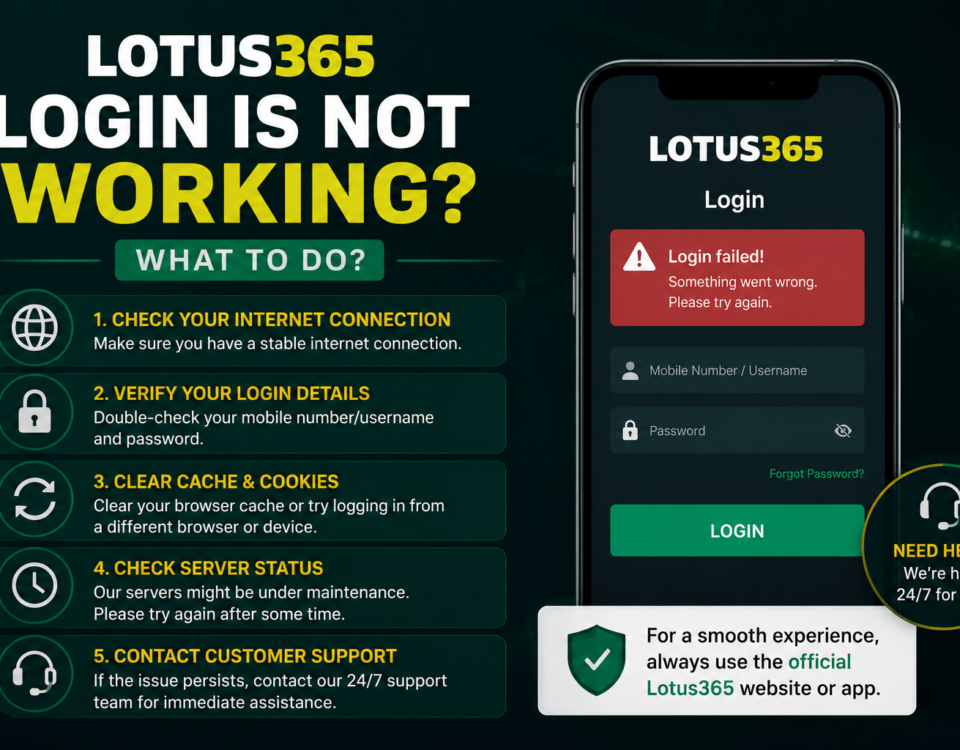 Lotus365 login is not working—what to do?