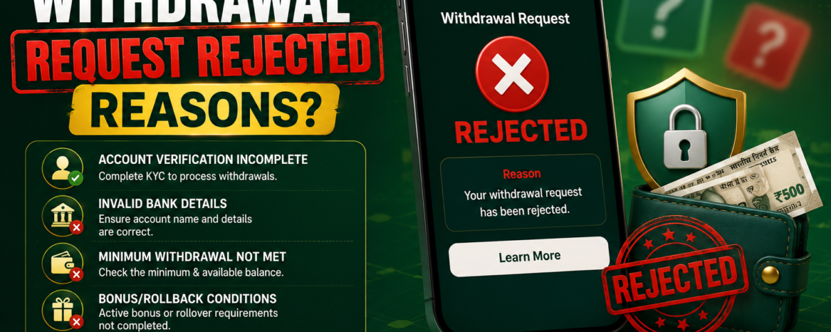 Withdrawal request rejected – reasons